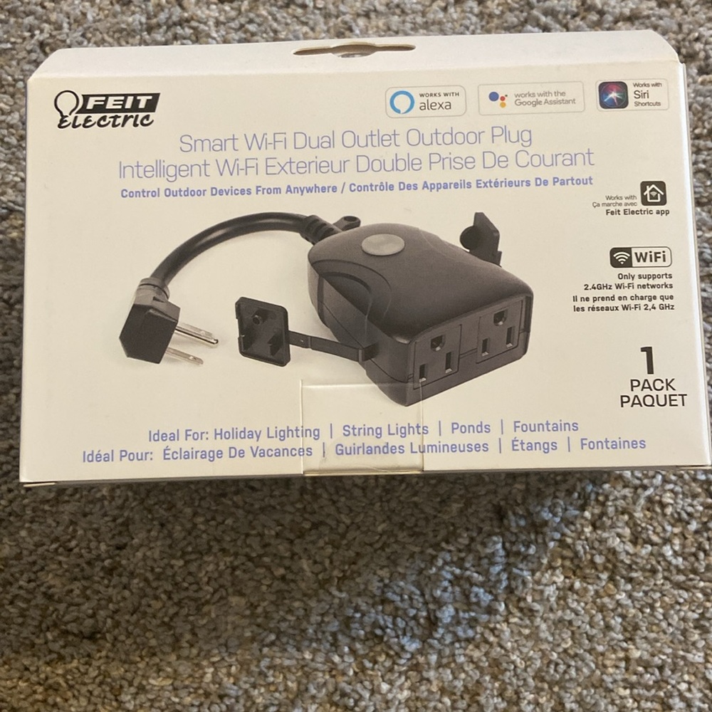 FEIT ELECTRIC — SMART WI-FI DUAL OUTLET OUTDOOR PLUG - Picture 3 of 5